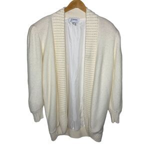 Vintage Jubiana Stylist angora open front cardigan pearl beaded medium